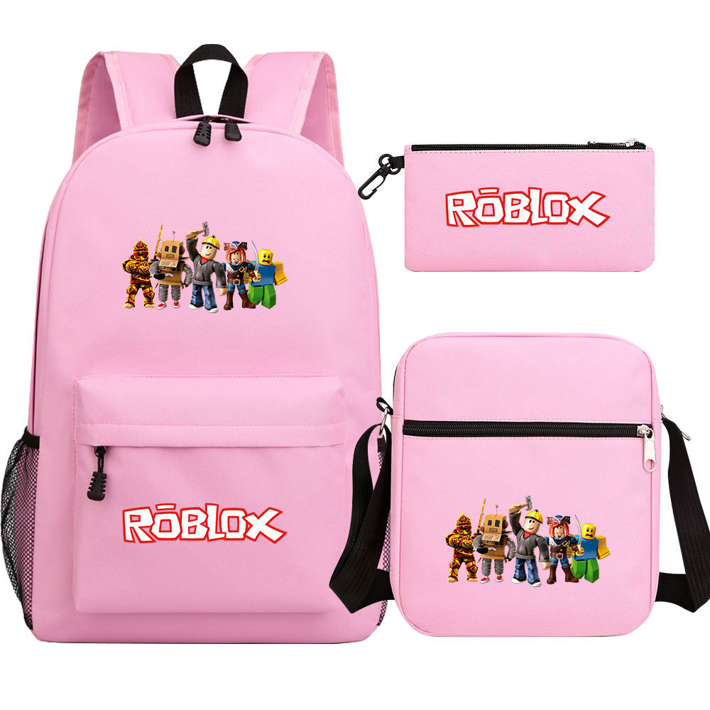 Roblox Game SchoolBag Backpack Shoulder Bag Book Pencil Bags  3pcs Set