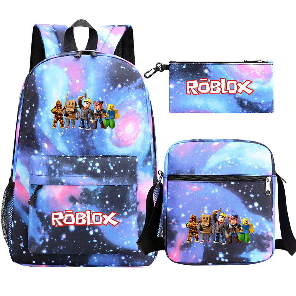 Roblox Game SchoolBag Backpack Shoulder Bag Book Pencil Bags  3pcs Set