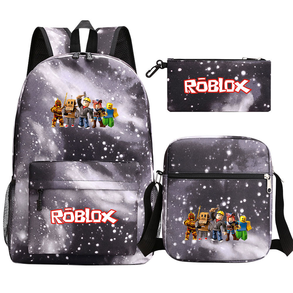 Roblox Game SchoolBag Backpack Shoulder Bag Book Pencil Bags  3pcs Set