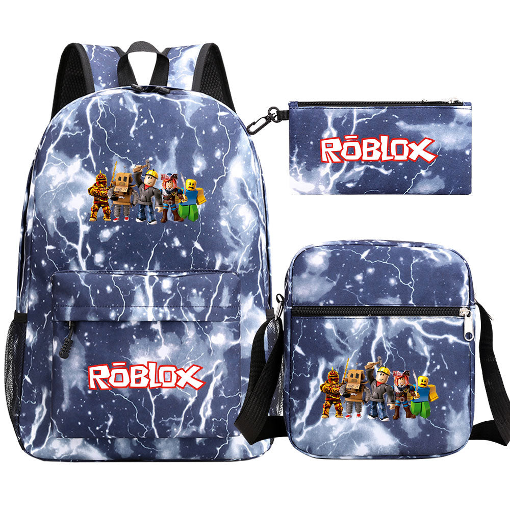 Roblox Game SchoolBag Backpack Shoulder Bag Book Pencil Bags  3pcs Set