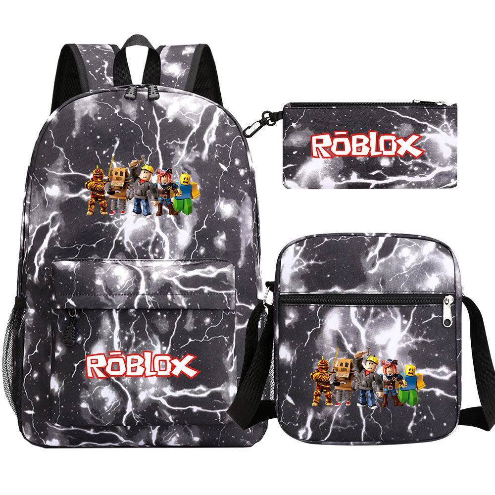 Roblox Game SchoolBag Backpack Shoulder Bag Book Pencil Bags  3pcs Set