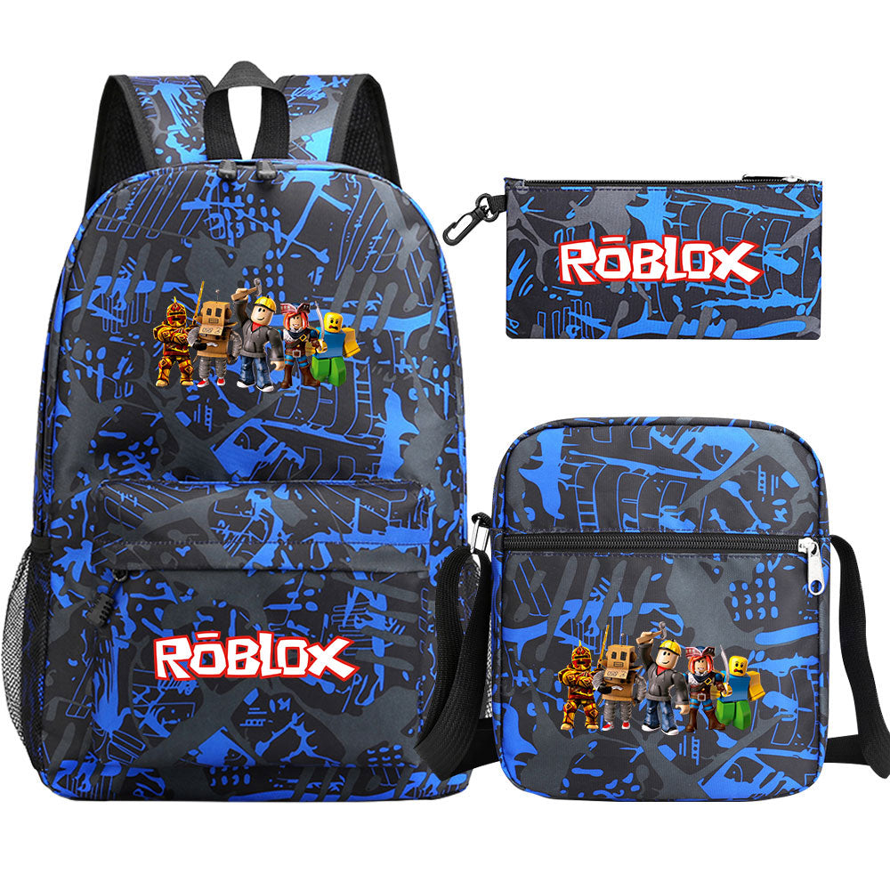 Roblox Game SchoolBag Backpack Shoulder Bag Book Pencil Bags  3pcs Set