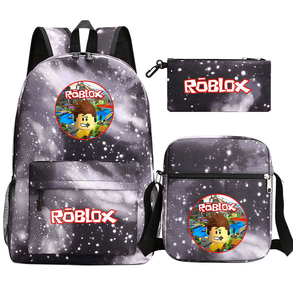 Roblox Game SchoolBag Backpack Shoulder Bag Book Pencil Bags  3pcs Set