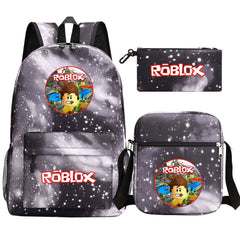 Roblox Game SchoolBag Backpack Shoulder Bag Book Pencil Bags  3pcs Set