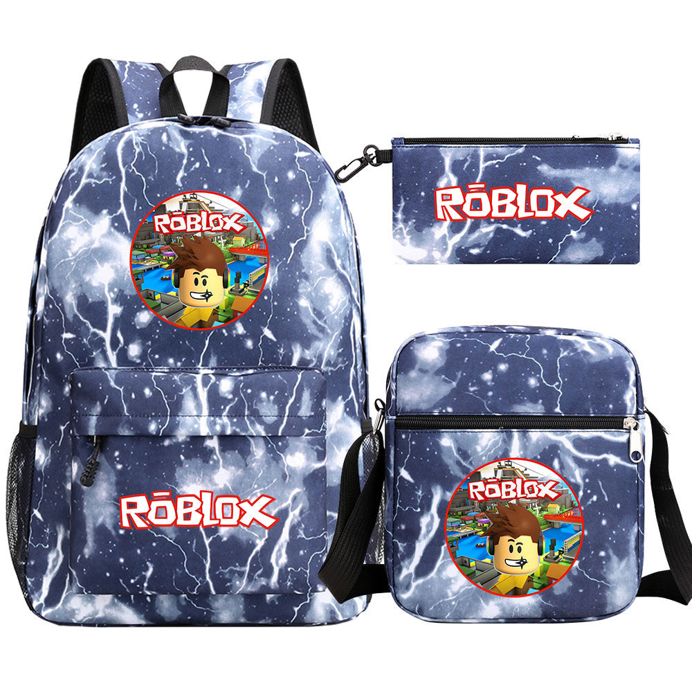 Roblox Game SchoolBag Backpack Shoulder Bag Book Pencil Bags  3pcs Set