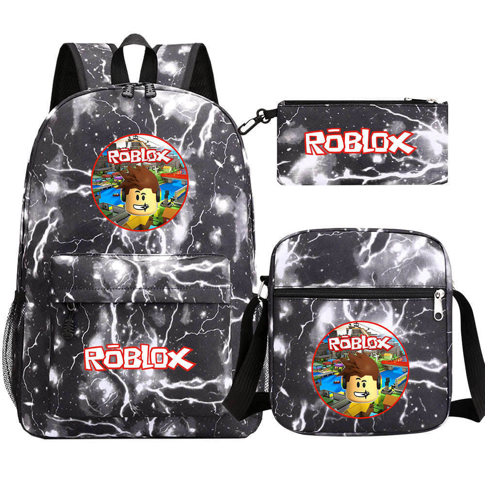 Roblox Game SchoolBag Backpack Shoulder Bag Book Pencil Bags  3pcs Set