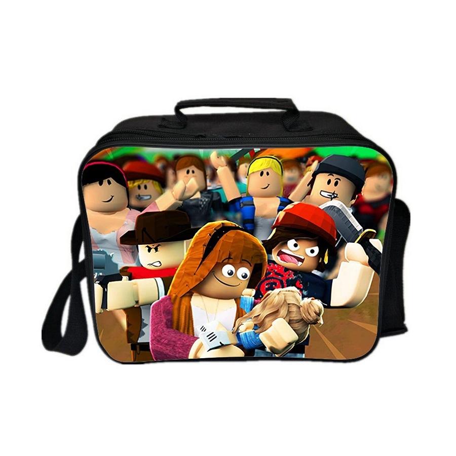 Roblox Lunch Box PU Leather Lunch Bag for Kids Adults