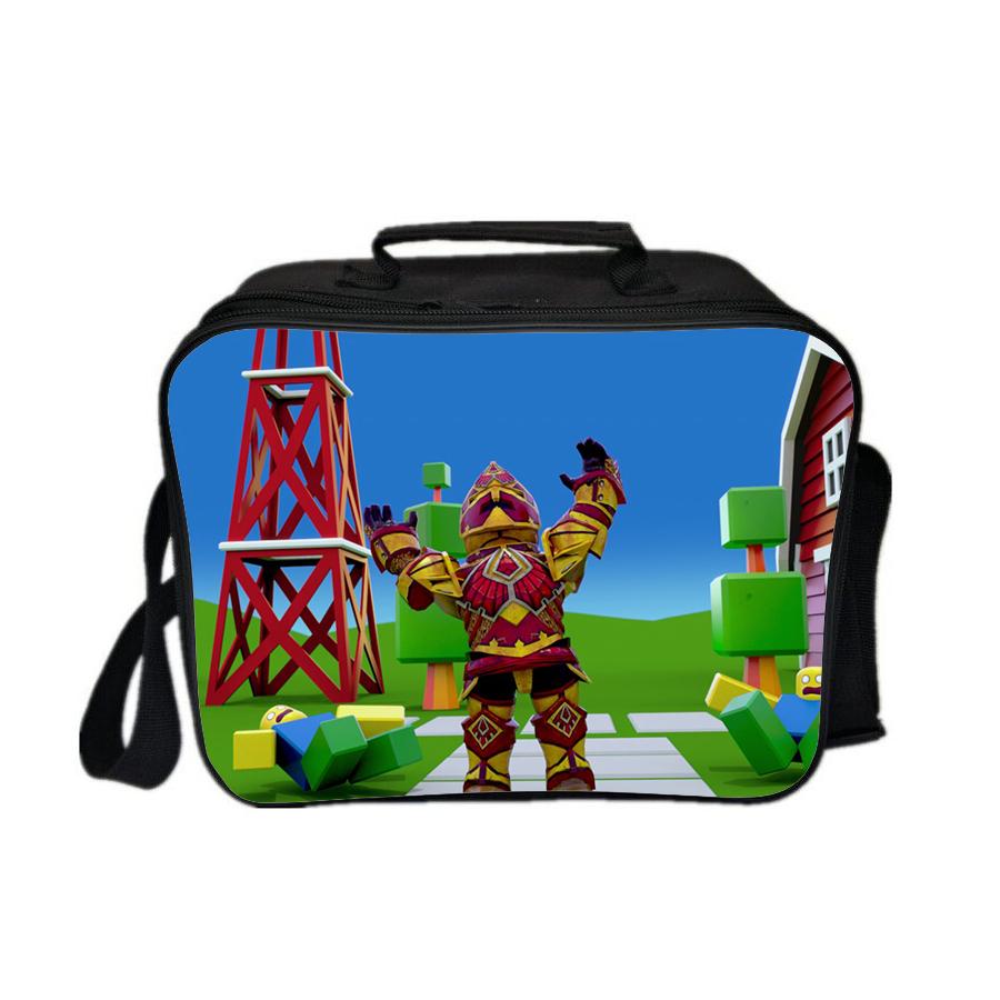 Roblox Lunch Box PU Leather Lunch Bag for Kids Adults