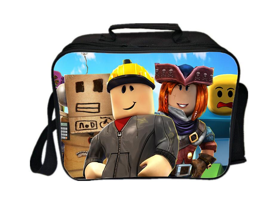 Roblox Lunch Box PU Leather Lunch Bag for Kids Adults