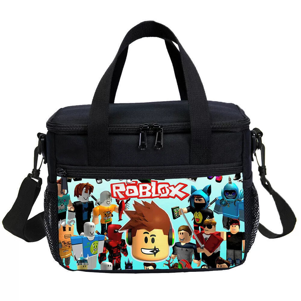 Roblox Portable Lunch Box School Tote Storage Picnic Bag