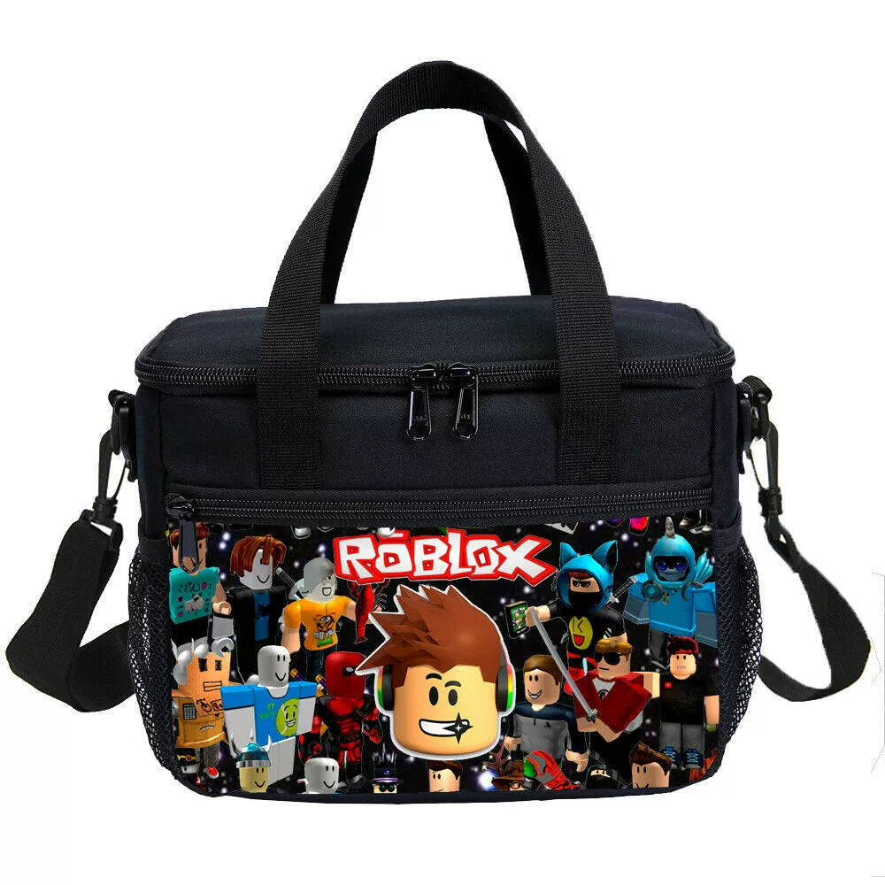 Roblox Portable Lunch Box School Tote Storage Picnic Bag