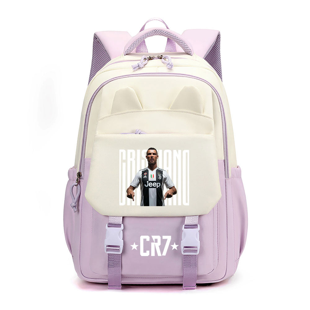 Ronaldo Football CR7 Waterproof Backpacks Kids School Bags Teenagers Backpack