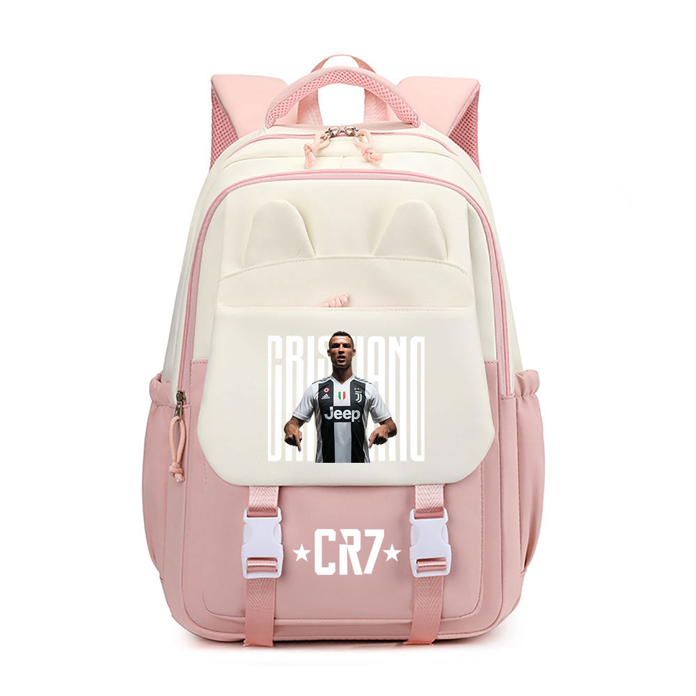 Ronaldo Football CR7 Waterproof Backpacks Kids School Bags Teenagers Backpack