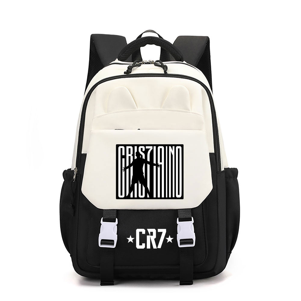 Ronaldo Football CR7 Waterproof Backpacks Kids School Bags Teenagers Backpack