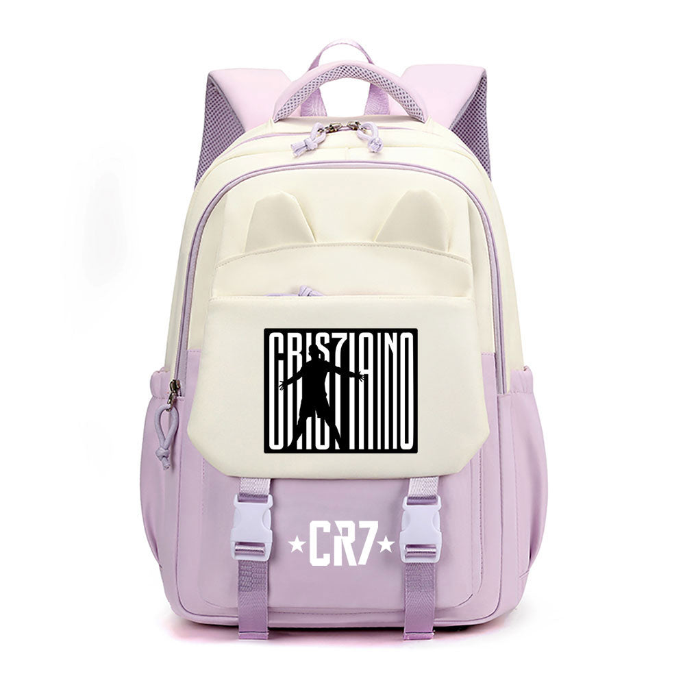 Ronaldo Football CR7 Waterproof Backpacks Kids School Bags Teenagers Backpack