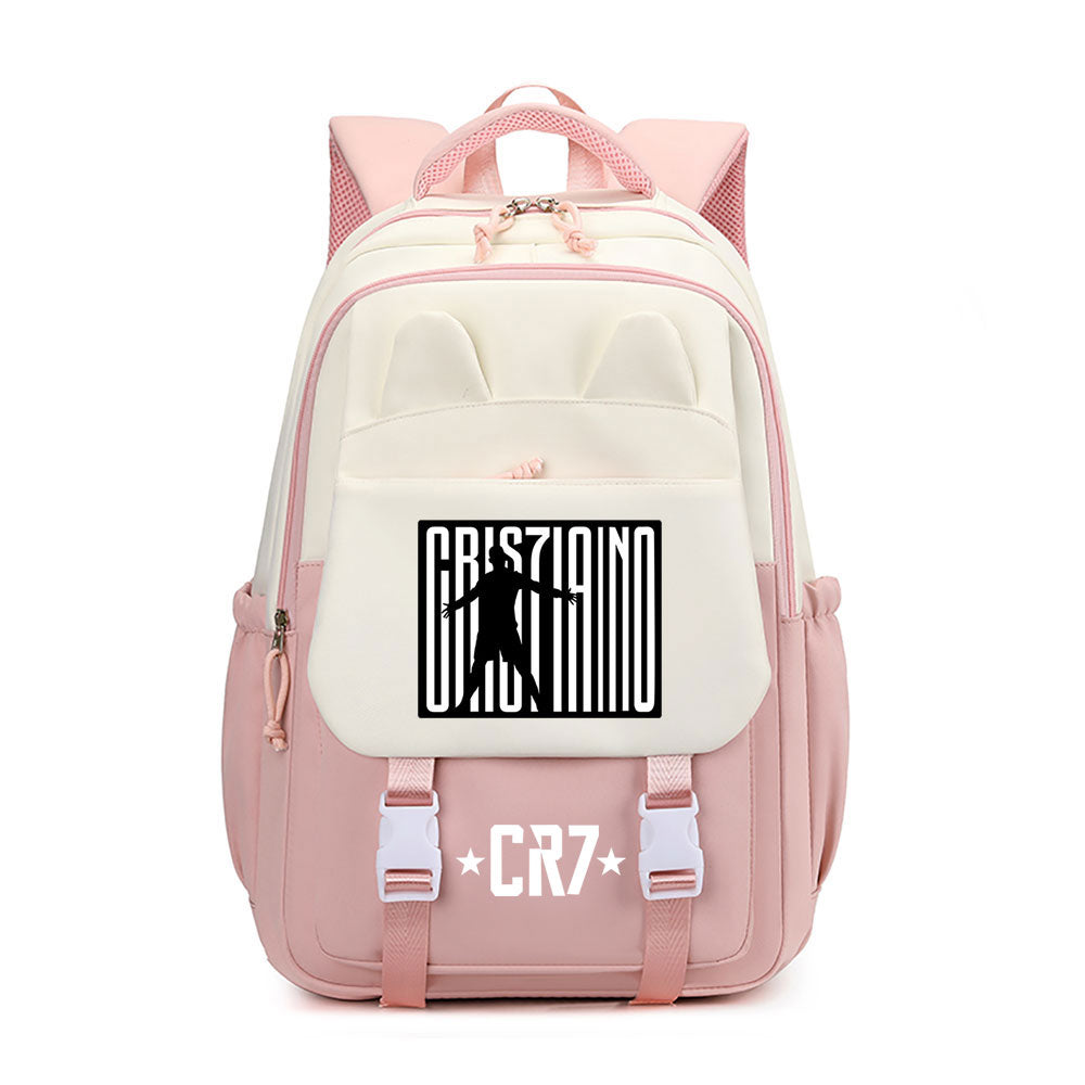 Ronaldo Football CR7 Waterproof Backpacks Kids School Bags Teenagers Backpack