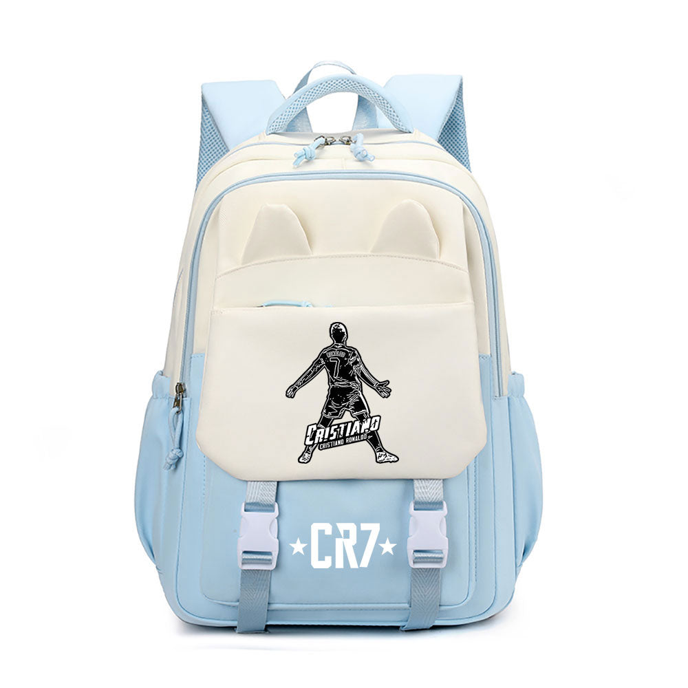 Ronaldo Football CR7 Waterproof Backpacks Kids School Bags Teenagers Backpack