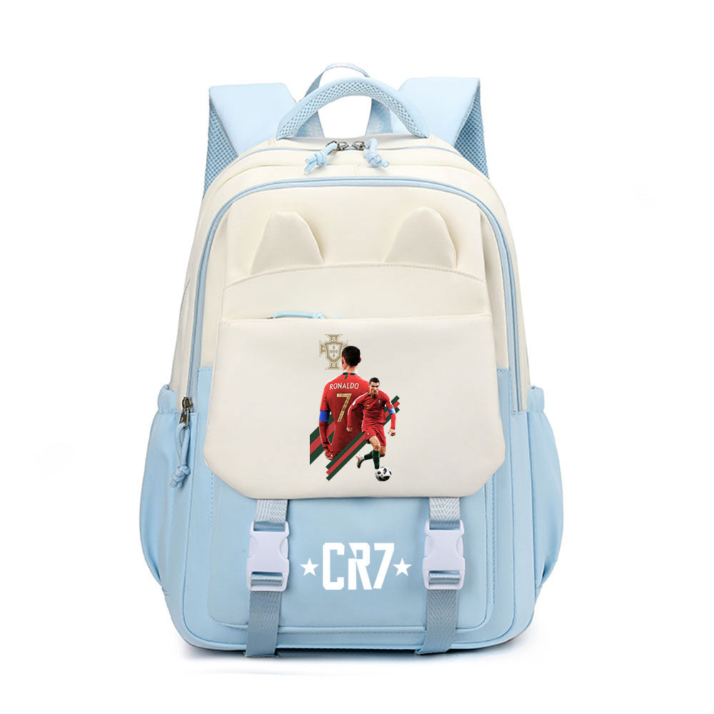 Ronaldo Football CR7 Waterproof Backpacks Kids School Bags Teenagers Backpack