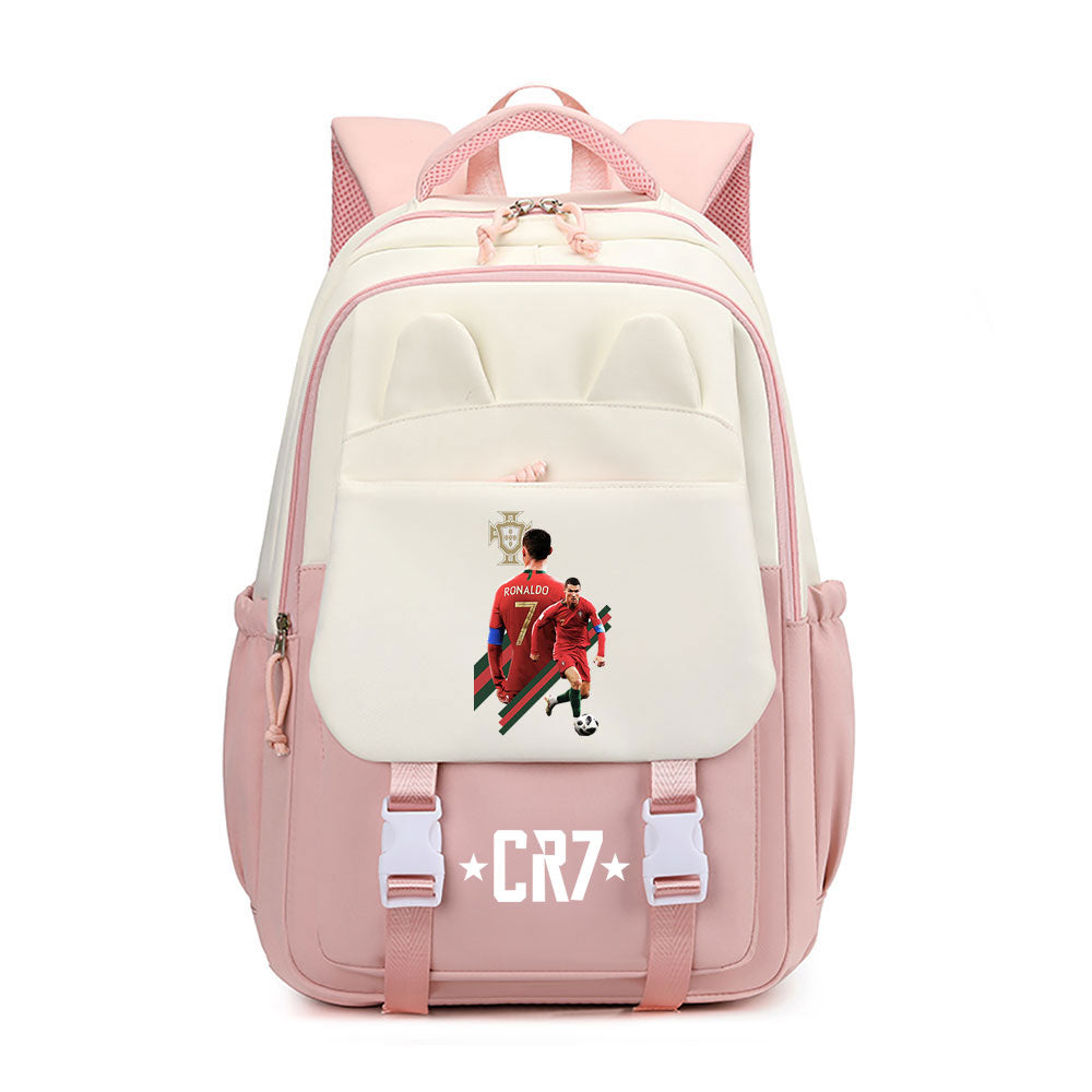 Ronaldo Football CR7 Waterproof Backpacks Kids School Bags Teenagers Backpack
