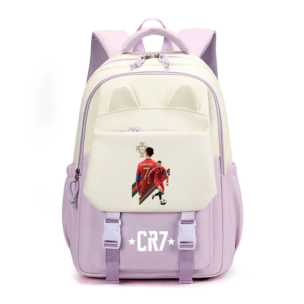 Ronaldo Football CR7 Waterproof Backpacks Kids School Bags Teenagers Backpack