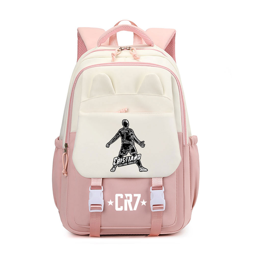 Ronaldo Football CR7 Waterproof Backpacks Kids School Bags Teenagers Backpack
