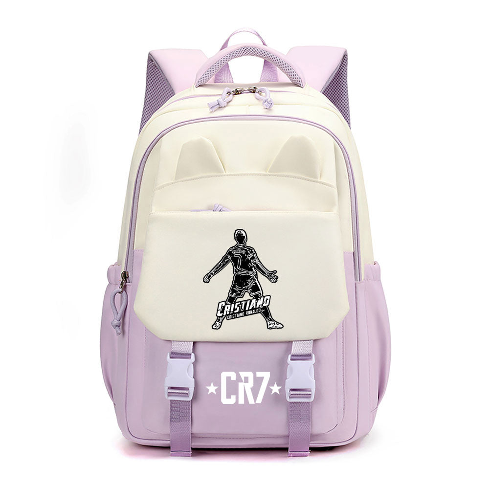 Ronaldo Football CR7 Waterproof Backpacks Kids School Bags Teenagers Backpack