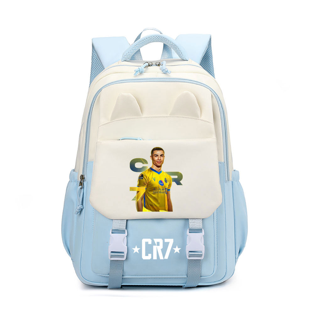 Ronaldo Football CR7 Waterproof Backpacks Kids School Bags Teenagers Backpack