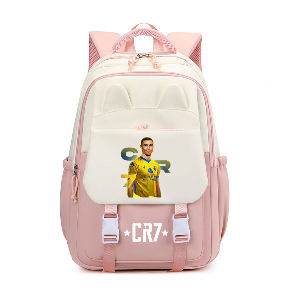 Ronaldo Football CR7 Waterproof Backpacks Kids School Bags Teenagers Backpack