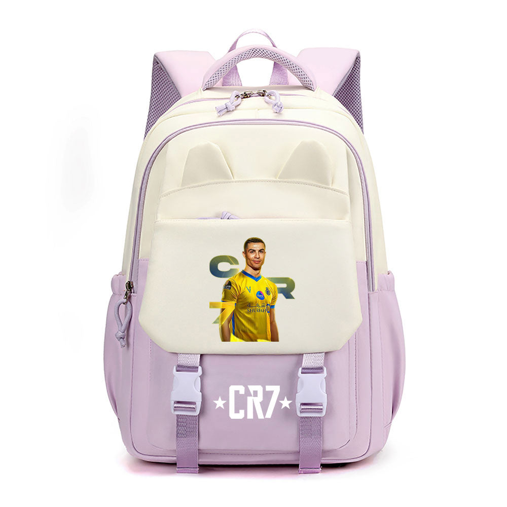Ronaldo Football CR7 Waterproof Backpacks Kids School Bags Teenagers Backpack