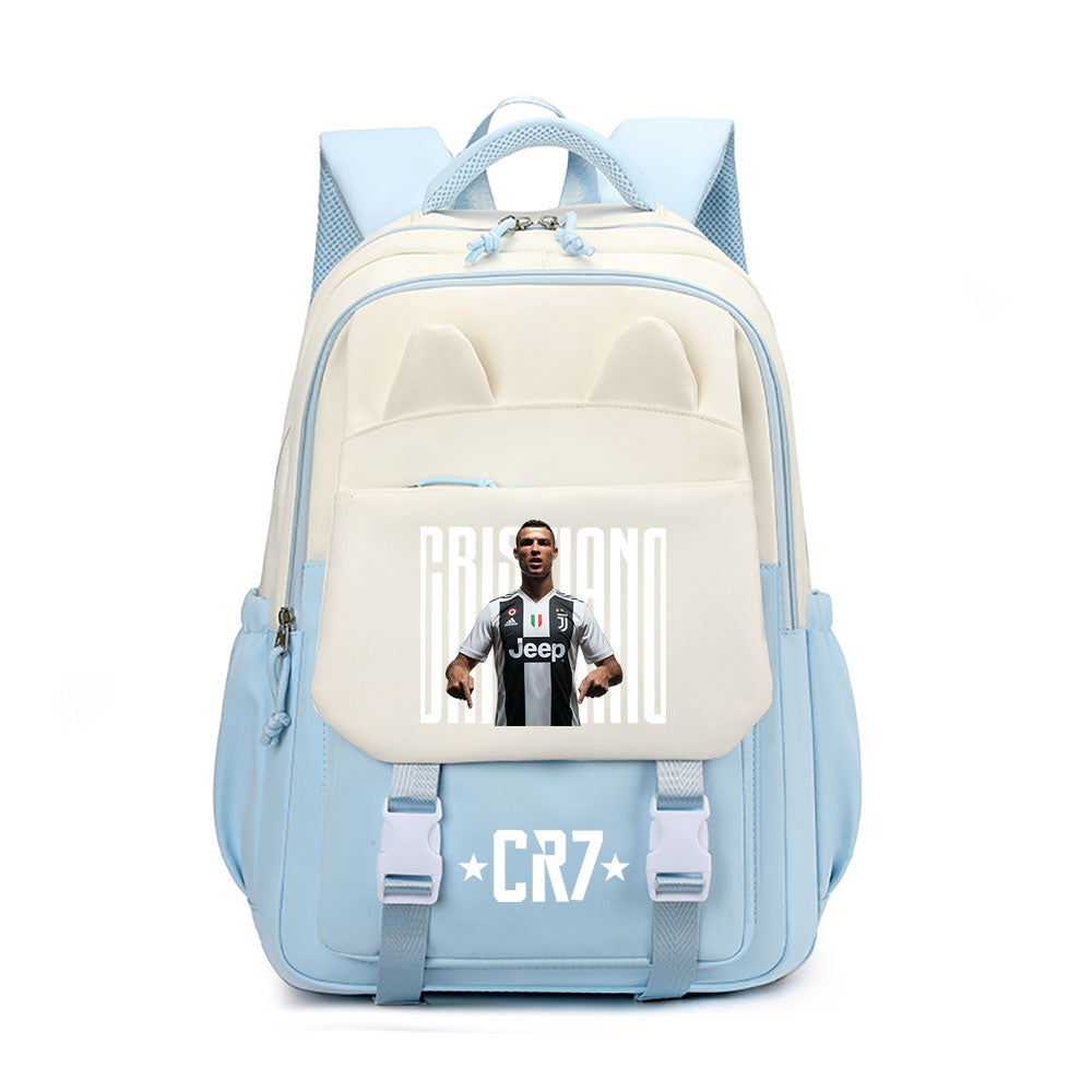 Ronaldo Football CR7 Waterproof Backpacks Kids School Bags Teenagers Backpack