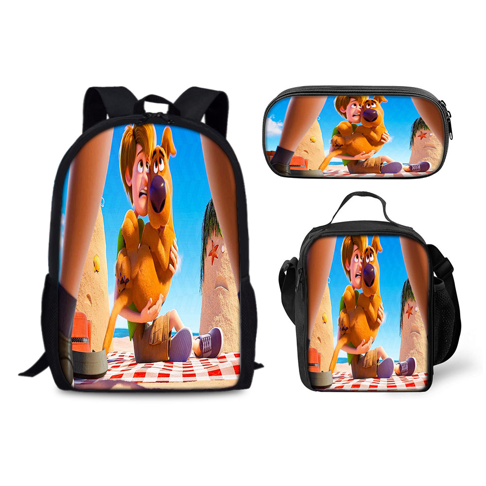 ScoobyDoo Schoolbag Backpack Lunch Bag Pencil Case 3pcs Set Gift for Kids Students