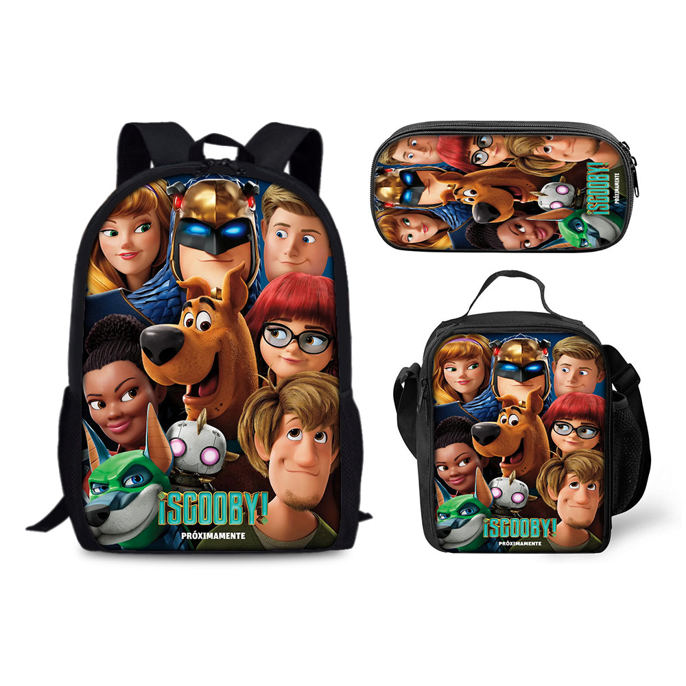 ScoobyDoo Schoolbag Backpack Lunch Bag Pencil Case 3pcs Set Gift for Kids Students