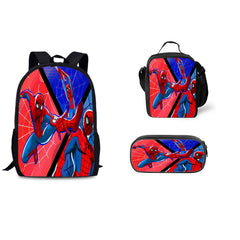 Spider Man Brand New Day Schoolbag Backpack Lunch Bag Pencil Case 3pcs Set Gift for Kids Students