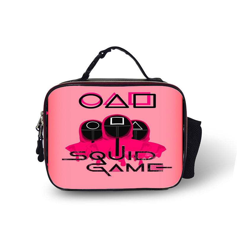 Squid Leather Portable Lunch Box School Tote Storage Picnic Bag