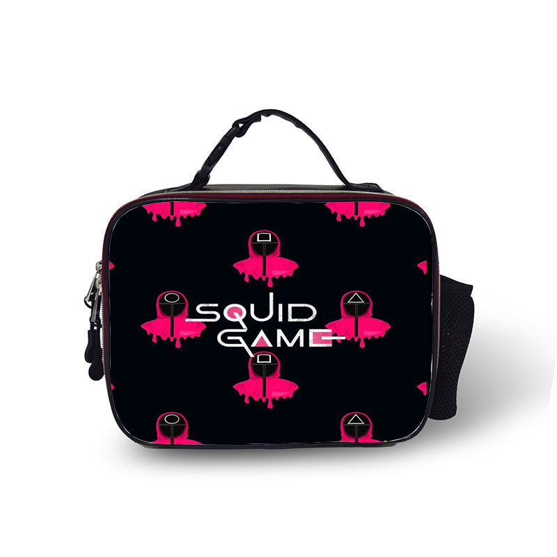 Squid Leather Portable Lunch Box School Tote Storage Picnic Bag