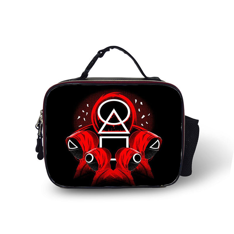 Squid Leather Portable Lunch Box School Tote Storage Picnic Bag
