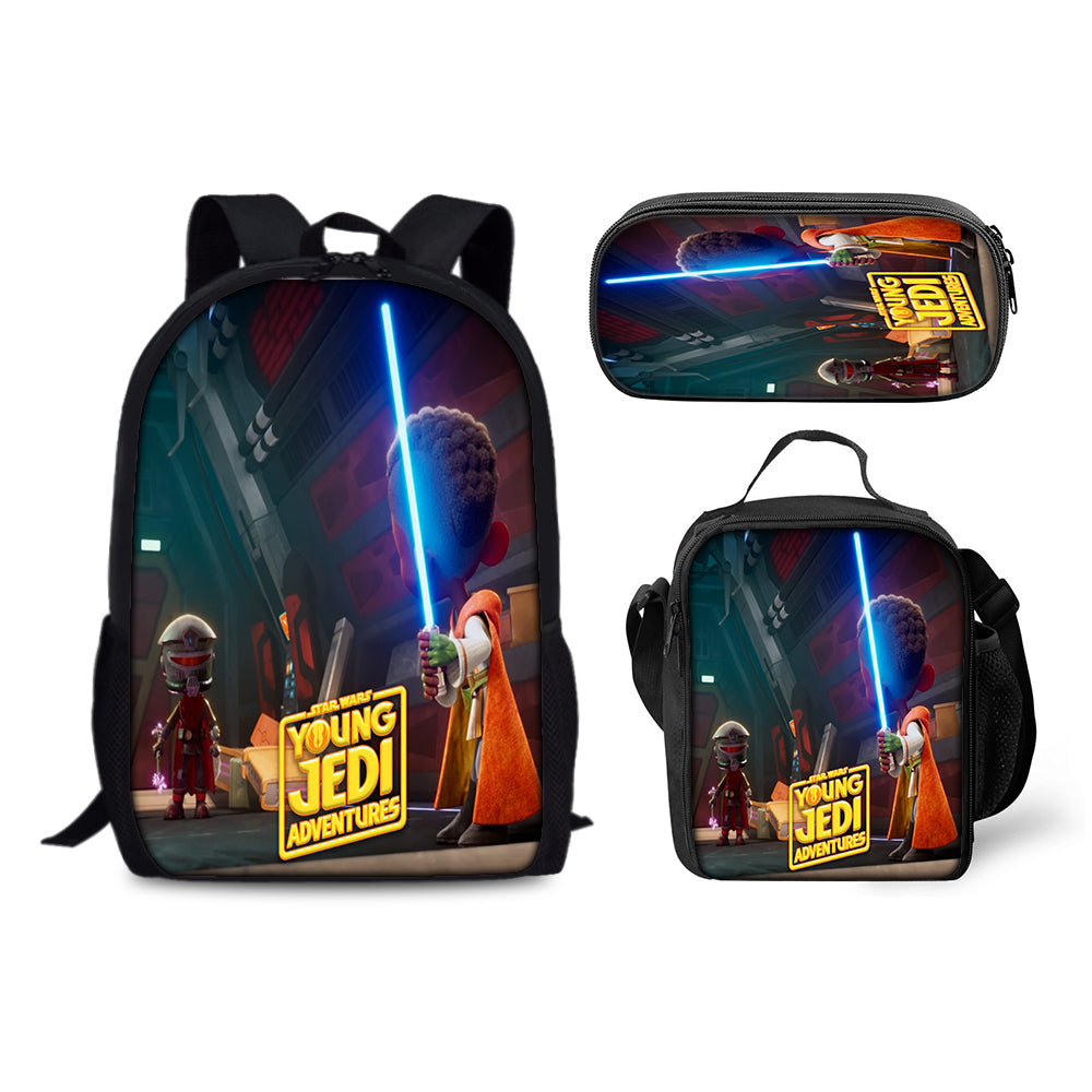 Star Wars Young Jedi Adventures Schoolbag Backpack Lunch Bag Pencil Case 3pcs Set Gift for Kids Students
