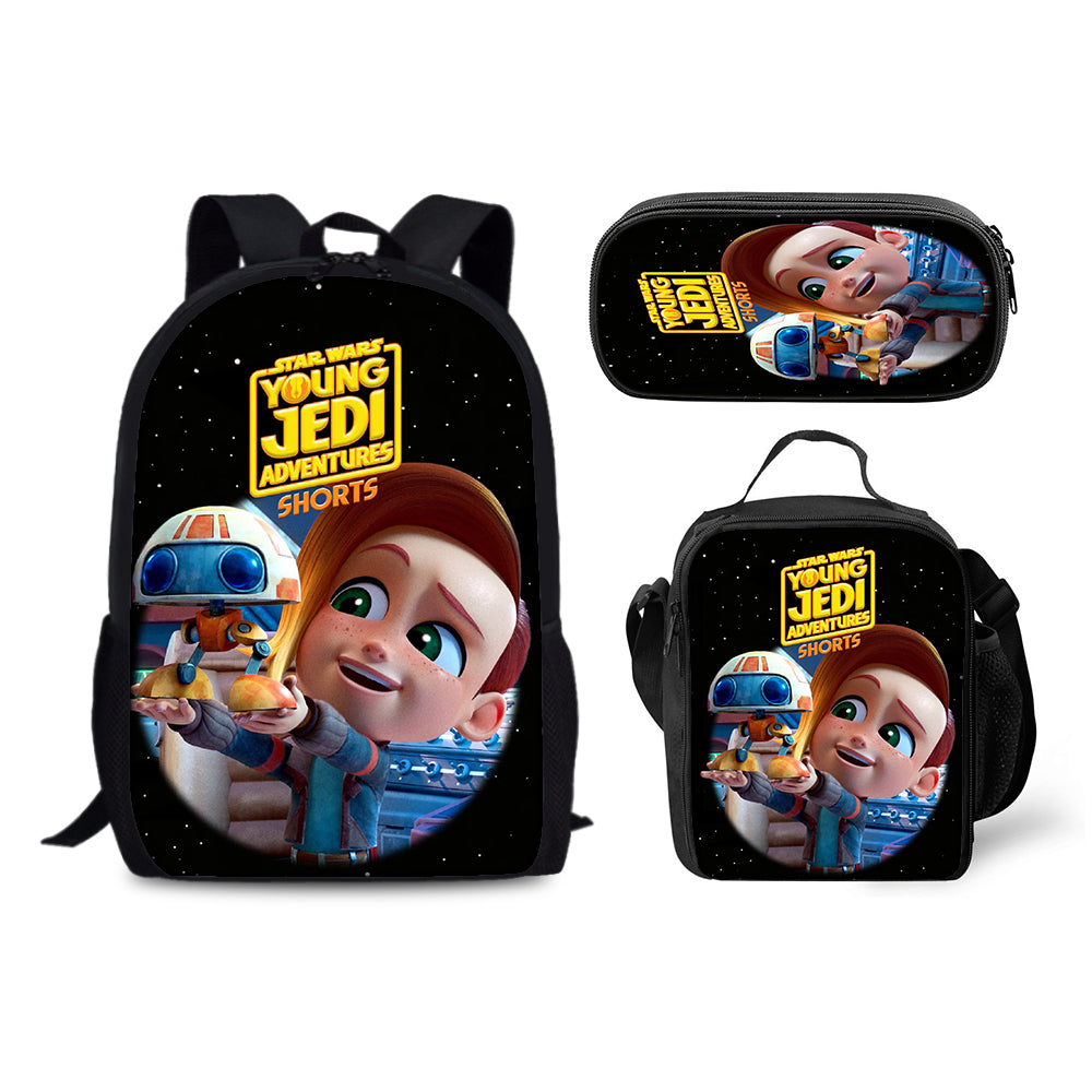 Star Wars Young Jedi Adventures Schoolbag Backpack Lunch Bag Pencil Case 3pcs Set Gift for Kids Students