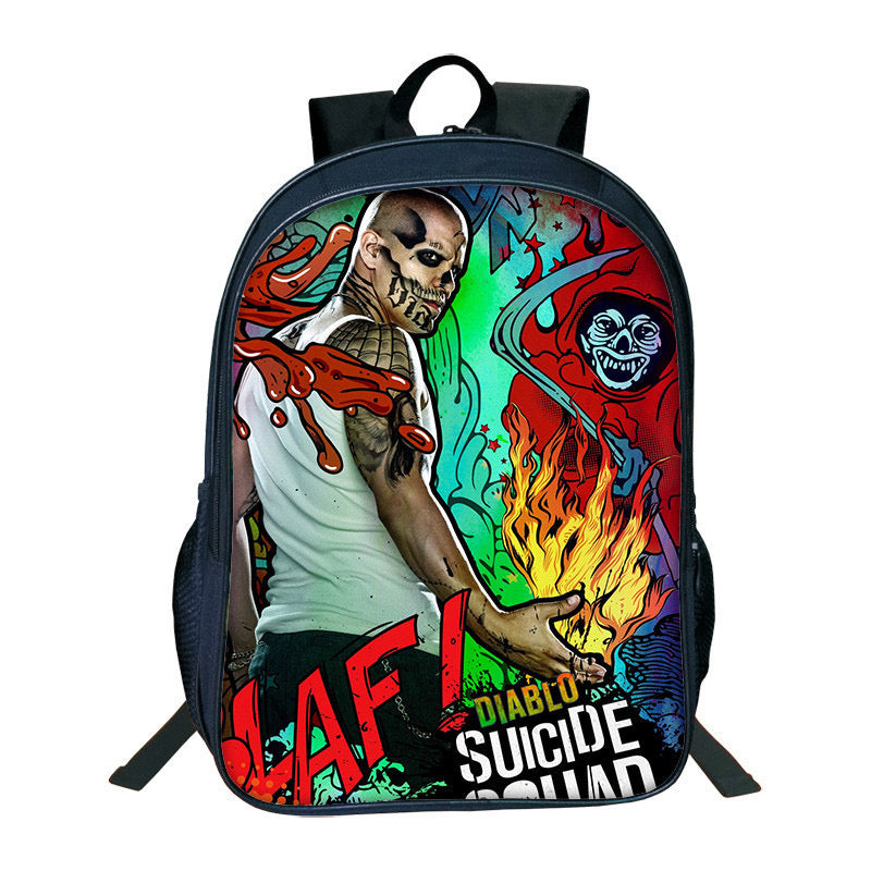 Suicide Squad Harley Quinn Backpack School Sports Bag