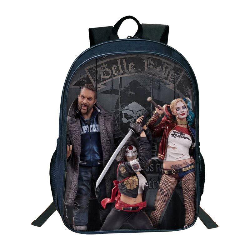 Suicide Squad Harley Quinn Backpack School Sports Bag
