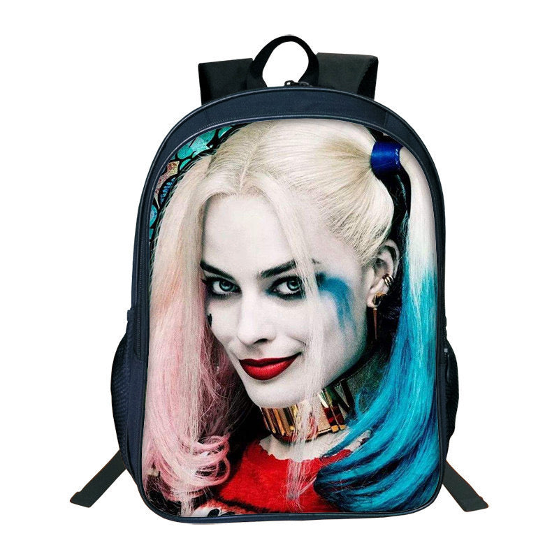 Suicide Squad Harley Quinn Backpack School Sports Bag