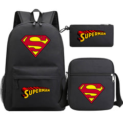 Superman Superhero SchoolBag Backpack Shoulder Bag Book Pencil Bags  3pcs Set