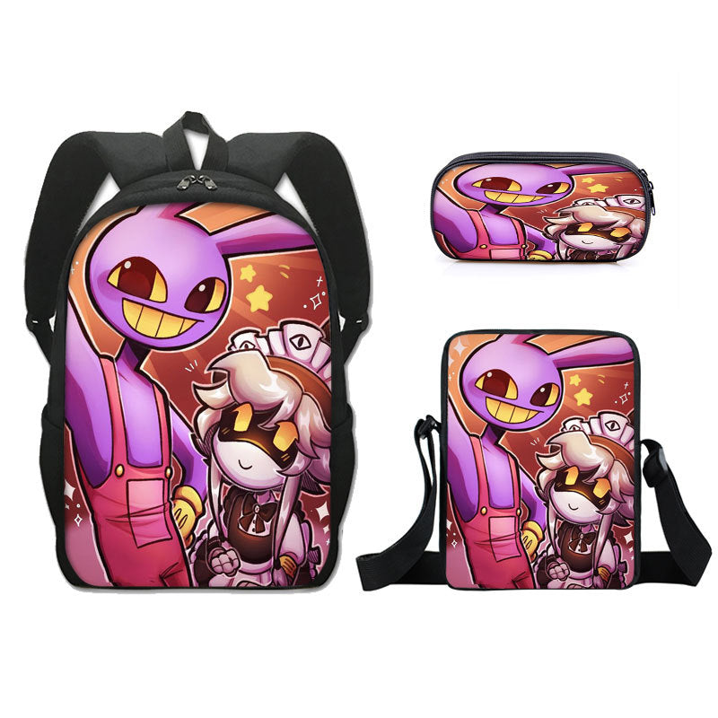 The Amazing Digital Circus Schoolbag Backpack Lunch Bag Pencil Case 3pcs Set Gift for Kids Students