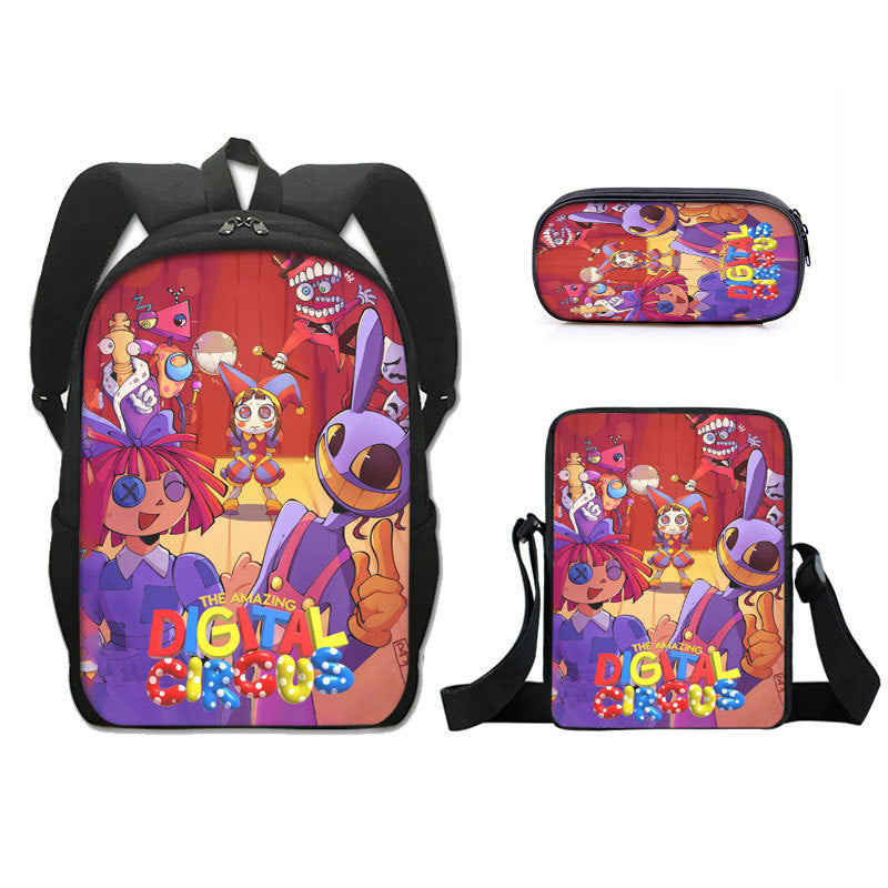 The Amazing Digital Circus Schoolbag Backpack Lunch Bag Pencil Case 3pcs Set Gift for Kids Students