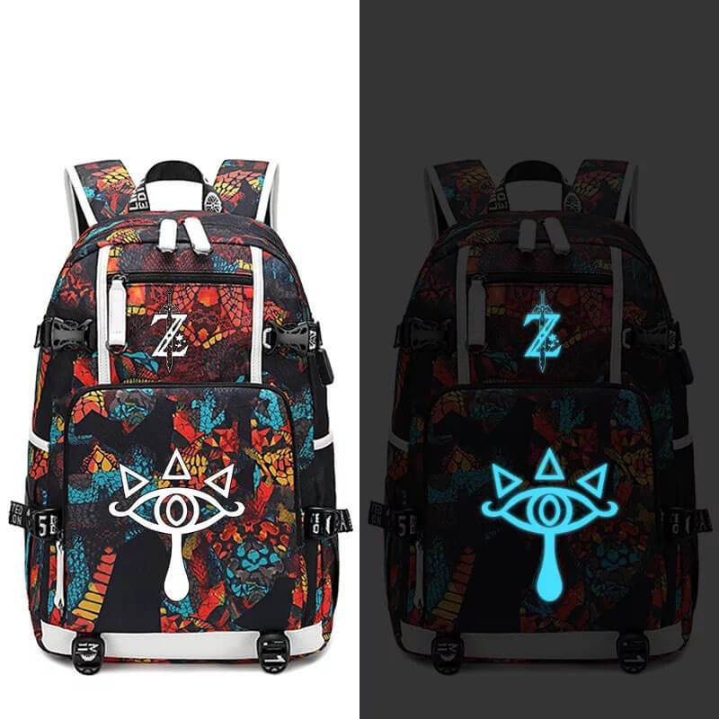 The Legend of Zelda USB Charging Backpack School NoteBook Laptop Travel Bags