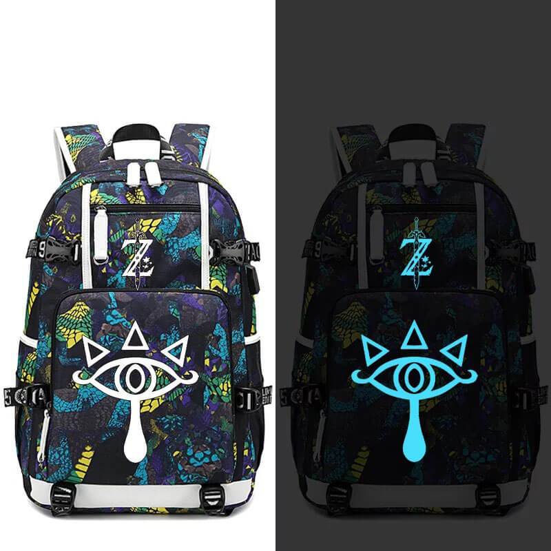 The Legend of Zelda USB Charging Backpack School NoteBook Laptop Travel Bags