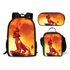 The Lion Guard Schoolbag Backpack Lunch Bag Pencil Case 3pcs Set Gift for Kids Students