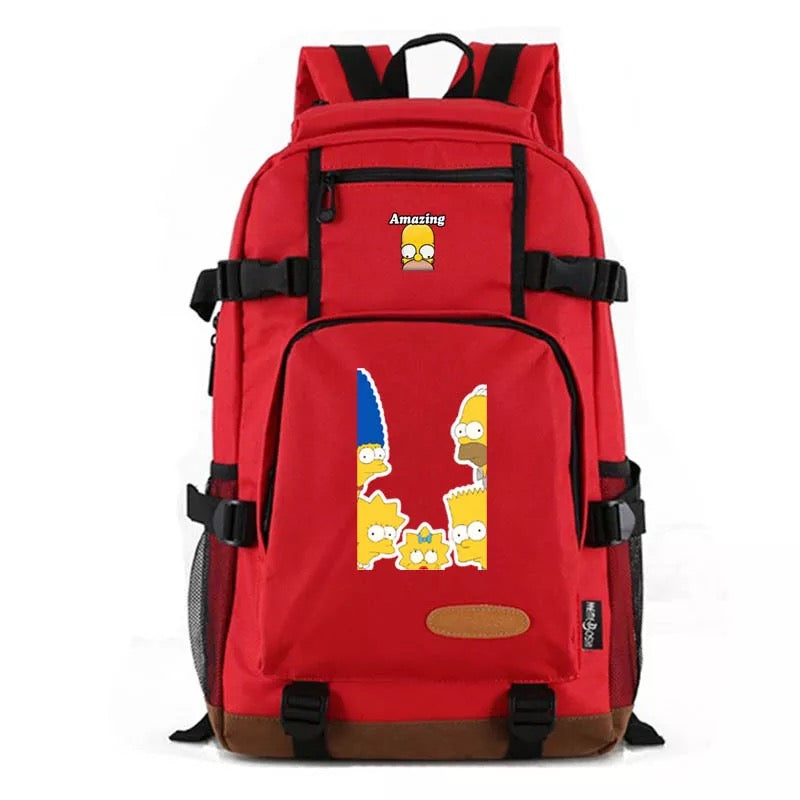 The Simpsons School Bookbag Travel Backpack Bags