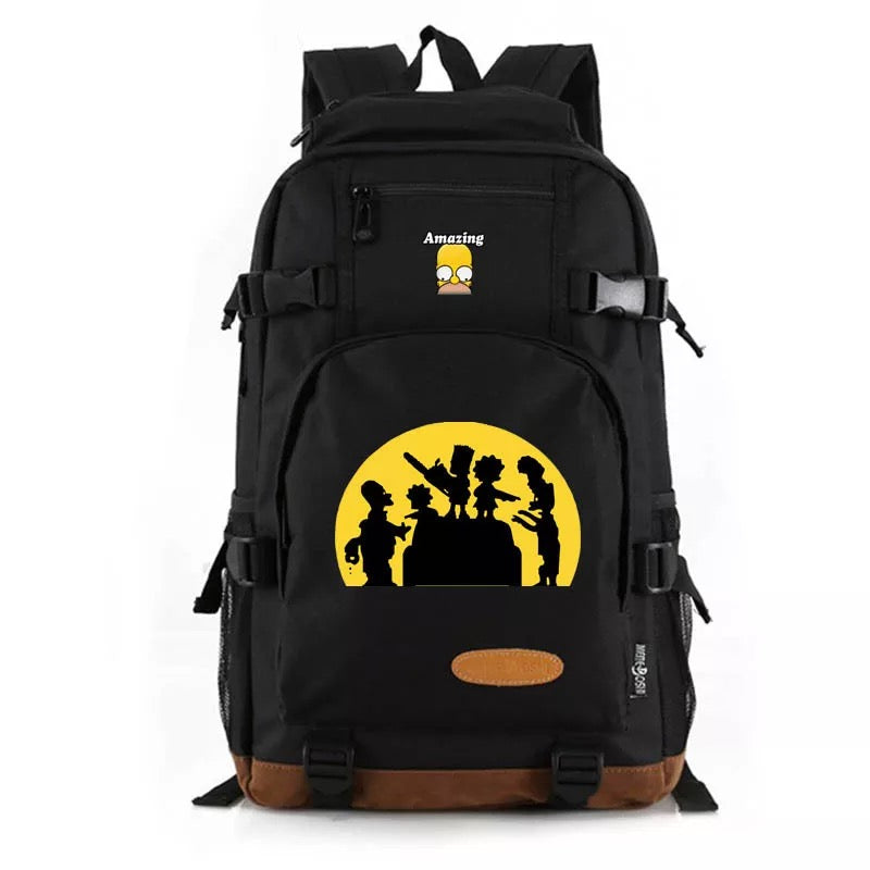 The Simpsons School Bookbag Travel Backpack Bags