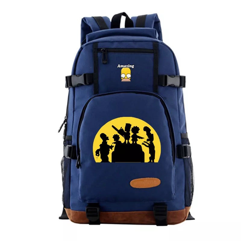 The Simpsons School Bookbag Travel Backpack Bags